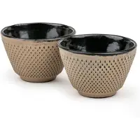 Bredemeijer Tasses à thé Xilin 2 pièces, Tasse, Beige, Marron
