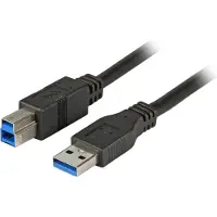 EFB Elektronik K5236.3 USB3.0 Anschlusskabel A-B,St-St,3,0m,schwarz,Premium