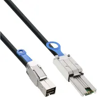 InLine Câble Mini SAS HD externe , SFF-8644 zu SFF-8088, 6Gb/s, 0,5m
