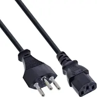 InLine Câble d'alimentation (5 m), Câble d'alimentation, Noir