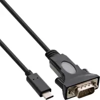 InLine USB à Ser, câble adaptateur, USB-C à 9 broches Sub D prise, avec adap. 9-25 broches