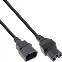 InLine 16811B câble électrique Noir 1,8 m Coupleur C14 Coupleur C15