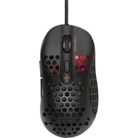Deltaco GAMING Souris de jeu ultralégère avec RGB, noire