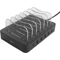 Deltaco Station de charge USB , 5 ports USB-A, 1 port USB-C PD, 50 W - Noir