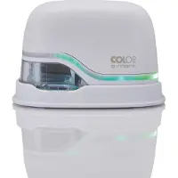 Colop Tampon digital e-mark, 600 dpi, micro-USB/wifi, avec cartouche d'imprimante CMY, bouton poussoir et piles, blanc