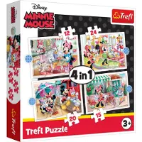 Trefl CUBES PUZZLE 4en1 Minnie avec des amis. /Disney 34355
