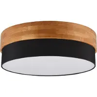 TRIO Plafonnier Ø 50cm Seasons bois avec du noir