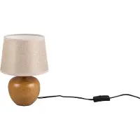 TRIO Lampe de table en bois Luxor