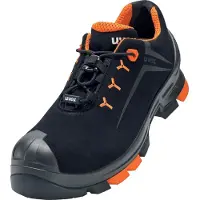 Uvex 2, Unisexe, Adulte, Chaussures de sécurité, Noir, Orange, ESD, S3, SRC, Lacets paresseux