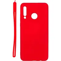 Evelatus P30 Lite Etui souple en silicone avec sangle (Huawei P30 Lite), Coque pour téléphone portable, Rouge