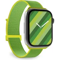 Case4Me Bracelet de montre pour Apple Watch 38/40/41 mm avec fermeture velcro (38 mm, 40 mm, 41 mm, Métal, Nylon), Sangles de montre, Vert