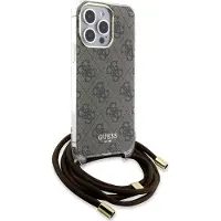 GUESS Guhcp15xhc4sew Iphone 15 Pro Max 6.7 Crossbody Cord 4g Print Phone Case Clair