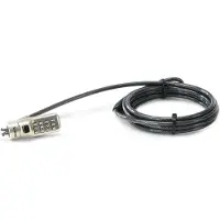Dicota Câble de sécurité N-Lock combi/res. slot,single, Sécurité notebook, Gris