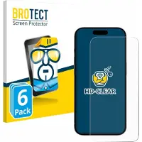 BROTECT Protection Clair (Apple iPhone 15), Téléphone portable : film de protection, Transparent
