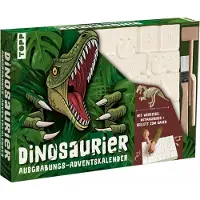 Frech Dinosaures - Le calendrier de l'avent archéologique. 24 surprises amusantes à découvrir : une grande plaque de fouilles avec 24 surprises. Livré avec des outils et un guide d'instructions