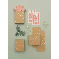 Rico Boîtes de calendrier de l'Avent, papier kraft/doré