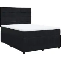 vidaXL Lit boxspring avec matelas noir 160x200 cm velours