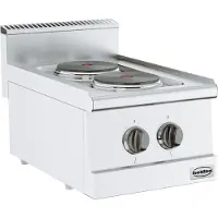 CombiSteel Cuisinière électrique Base 600 à 2 feux, modèle de table