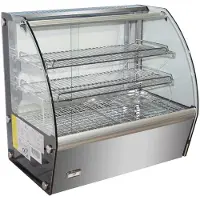 CombiSteel Vitrine chauffante de table 100 litres - Présentoir idéal pour votre comptoir de restauration rapide.