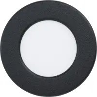 Eglo Projecteur encastré IP44 Fueva 6 rond - noir - Ø 8,8cm