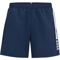 BOSS Shorts de bain 'Dolphin' bleu foncé / blanc