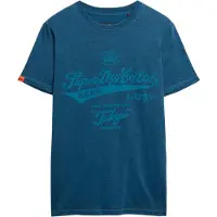 Superdry pour homme. M1012129A T-shirt délavé à coupe décontractée Workwear bleu (M), Casuel, Coton, Manche courte