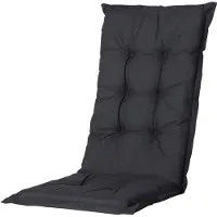 Madison Coussin pour chaise à haut dossier Basic 123x50 cm Noir