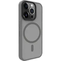 Evelatus iPhone 15 Pro Hybird Case With Magsafe PC+TPU (Apple iPhone 15 Pro), Coque pour téléphone portable, Argent