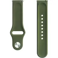 Evelatus Boucle de silicone de 20mm (130mm M/L) (20 mm, Silicone), Sangles de montre, Vert