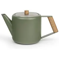 Bredemeijer Teekanne Boston 1,1l Army green Holzoptik 111031 (1.10 l)