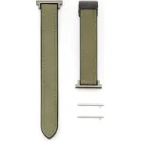 Connect Sangle en cuir de silicone de 20 mm avec aimant (Cuir, Silicone), Sangles de montre, Vert
