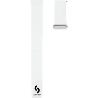 Connect Cuir à tête plate de 22mm - boucle de silicone sangle magnétique (130mm M/L) (22 mm, Cuir, Silicone), Sangles de montre, Blanc