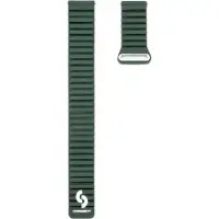 Connect Cuir à tête plate de 22mm - boucle de silicone sangle magnétique (130mm M/L) (Cuir, Silicone), Sangles de montre, Vert