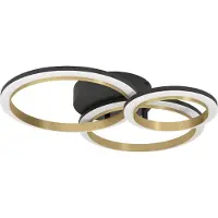 Eglo Lampe LED de plafond Calliera Rond - noir avec or