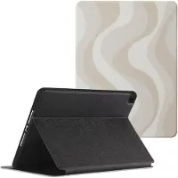 Selencia Coque tablette Vivid pour Apple iPad 9 (2021) 10.2 pouces / iPad 8 (2020) 10.2 pouces / iPad 7 (2019) 10.2 pouces - Desert Waves Beige