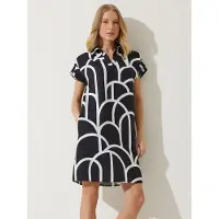 Happiness İstanbul Robe noir / blanc cassé
