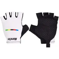 Santini Uci World Champion 2025 Short Gloves Blanc S Homme