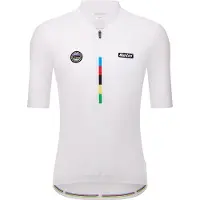 Santini Uci World Champion Mondo 2025 Short Sleeve Jersey Blanc M