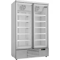 CombiSteel Congélateur vitré à portes vitrées - 1000 litres, avec dégivrage de porte et circulation d'air assistée par ventilateur