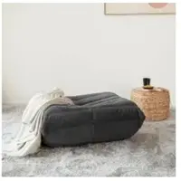 HOME DELUXE - Fauteuil relax Pouf CHILL | Couleur anthracite Fauteuil relax Chaise Pouf Fauteuil Repose-jambes