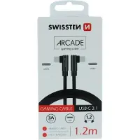 Swissten USB kaabel USB-C - USB-C, 1.2m, nurgaga