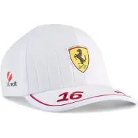 Puma Scuderia Ferrari F1 2025 Charles Leclerc Chapeau Blanc Taille unique
