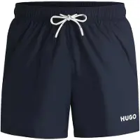 HUGO Shorts de bain 'Haiti' bleu marine / blanc