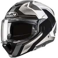 HJC F100 Bios Gris Argenté Casque Modulable Taille M