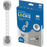 Siso Serrure multifonctionnelle pour casiers et tiroirs avec fonction de verrouillage intelligente, 6 pièces,