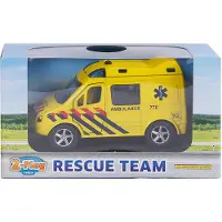 2 play retrait d'ambulance avec son et lumière 11 cm jaune