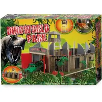 Kids Globe Dinoworld Dinopark mit Wachtürmen aus Holz Kinderspielzeug 610820