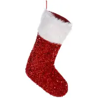Nobrand Chaussette de Noël avec paillettes