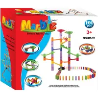 Lobbes Murmelbahn- und Domino-Set, 100-tlg.