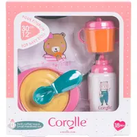 Corolle Ensemble d'accessoires pour poupe avec couverture de biberon et articles d'alimentation pour un jeu interactif et un apprentissage imagi